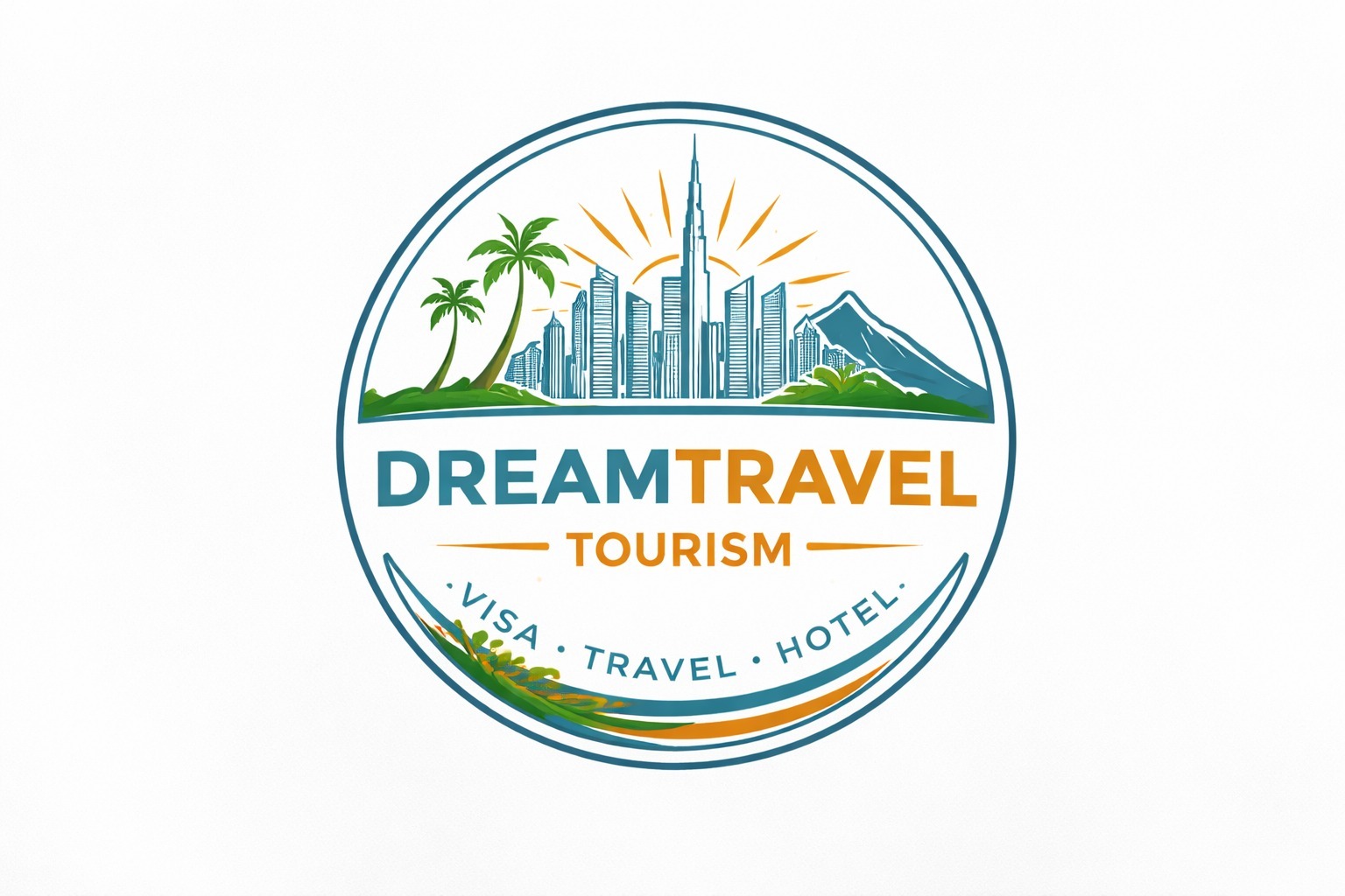 Dream Travel Tourism Logo